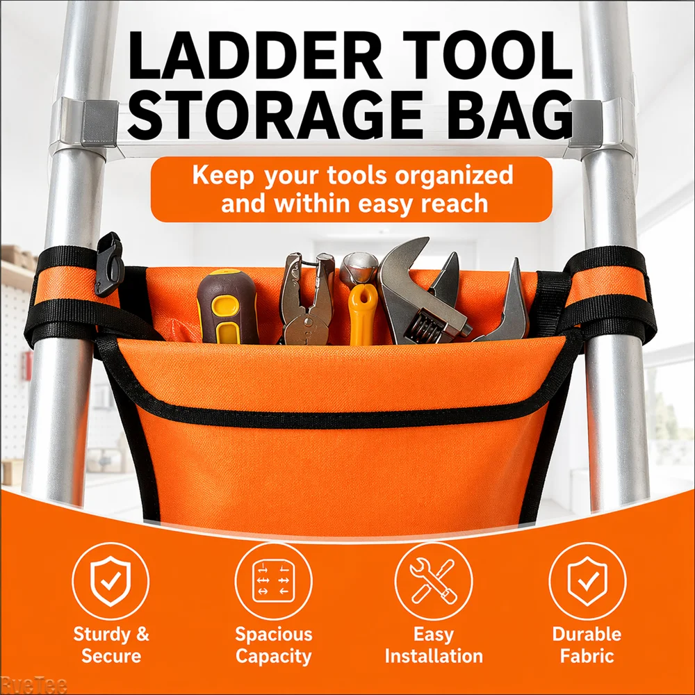 

Folding Ladder Tool Storage Bag Versatile Durable Convenient Accessories Oxford Cloth Portable Ladder Hanging Bag for Workshop