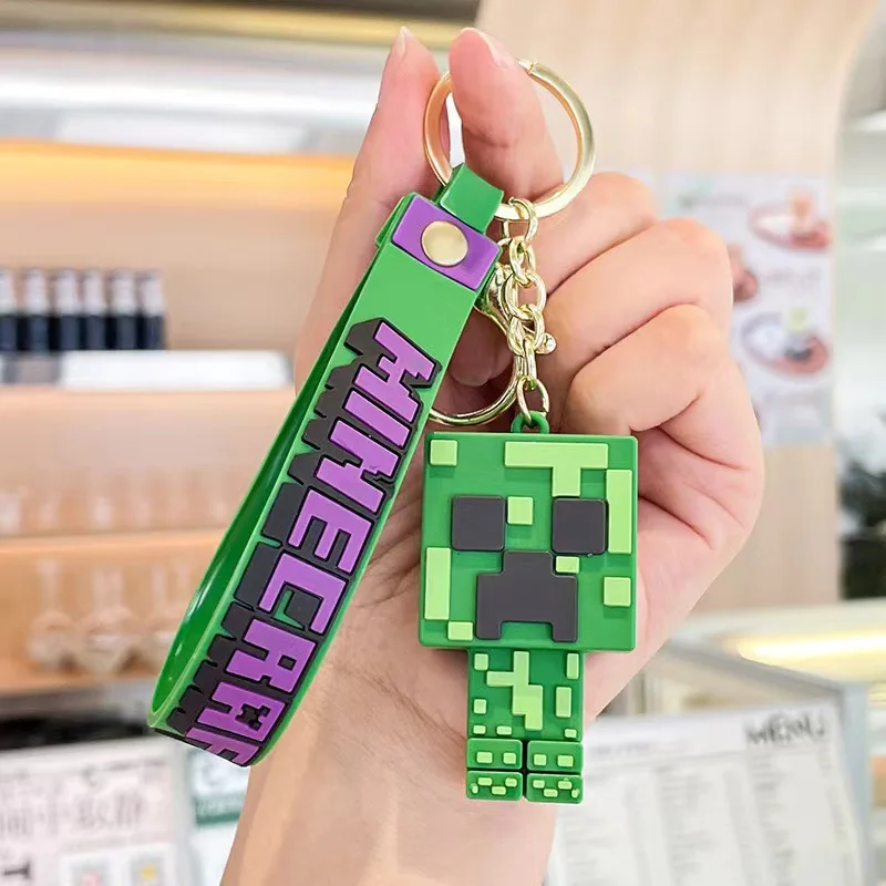 Cartoon My World Keychain Pendant Student Backpack Pendant Keychain Gift