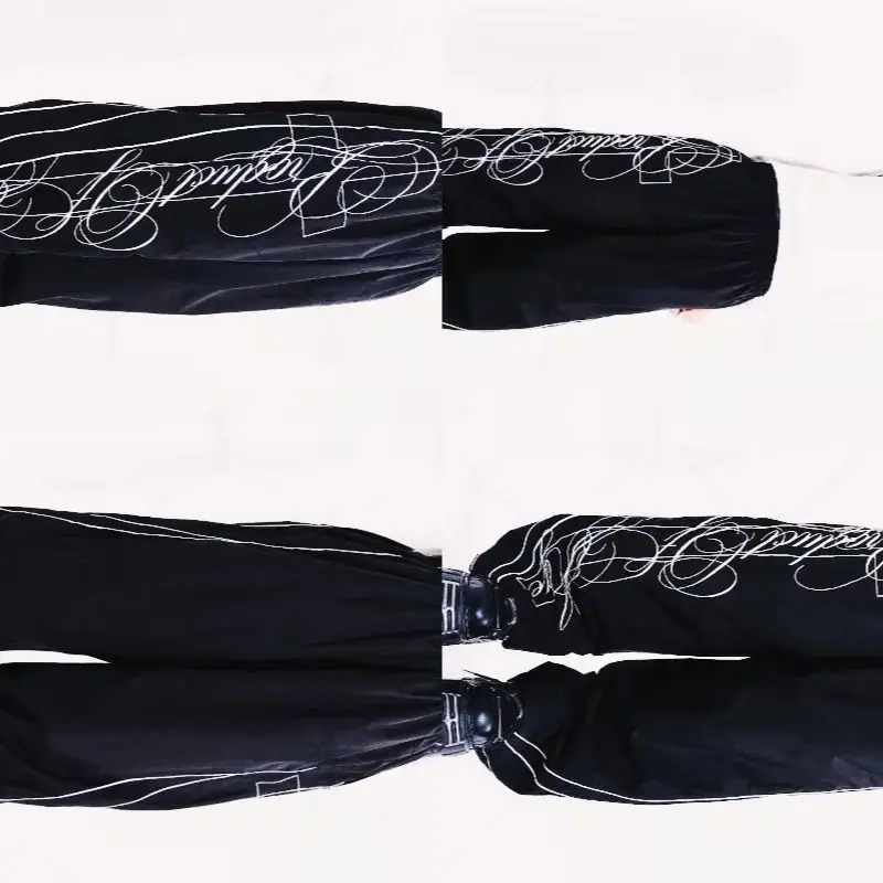 

2025 High Street Harajuku Y2K Streetwear Trousers Women Gothic Punk Retro Sweatpants Hip Hop Trendy Casual Joggers Pants Men