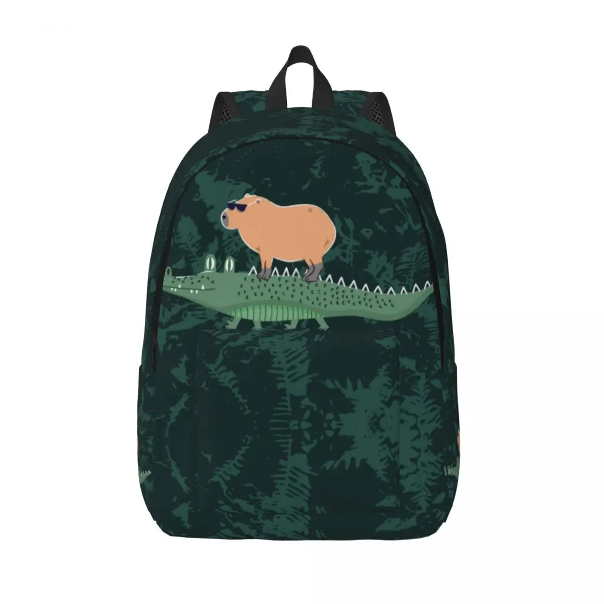 

Capybara Crocodile Backpack Kungle Funny Cartoon Sport Backpacks Female Designer Print High School Bags Casual Rucksack