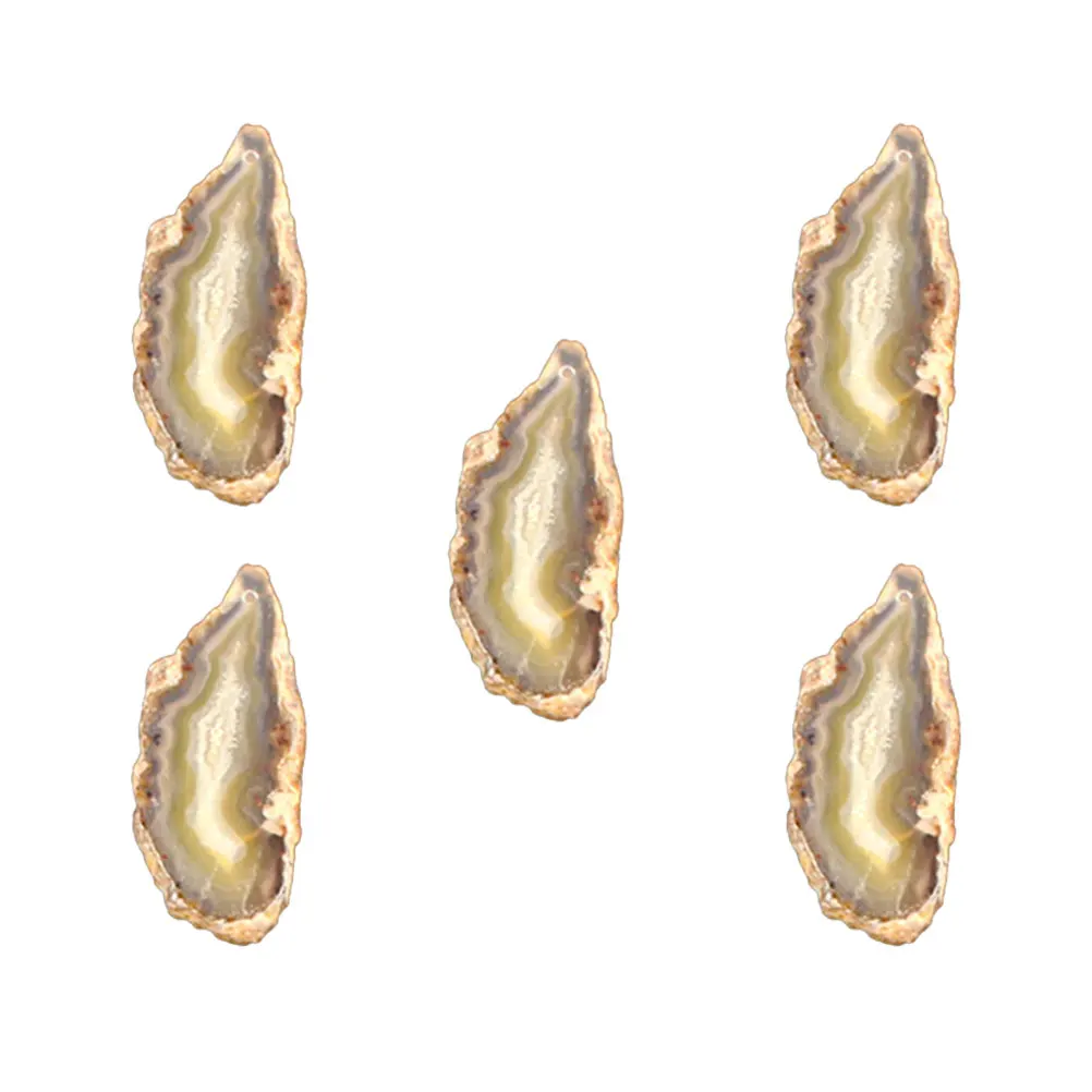 

5 Pcs Agate Pendant Cellphone Accessories Jewelry Hanging Natural DIY Keychain Irregular Shape