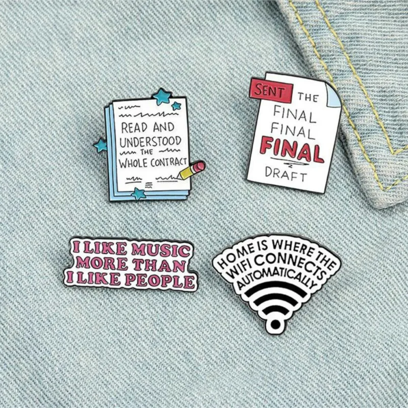 Do List Email Pins Custom Humor Grappig Citaat Broches Tas Kleding Revers Pin Label Badge Cartoon Sieraden Cadeau Vrienden 4 Stijlen Om