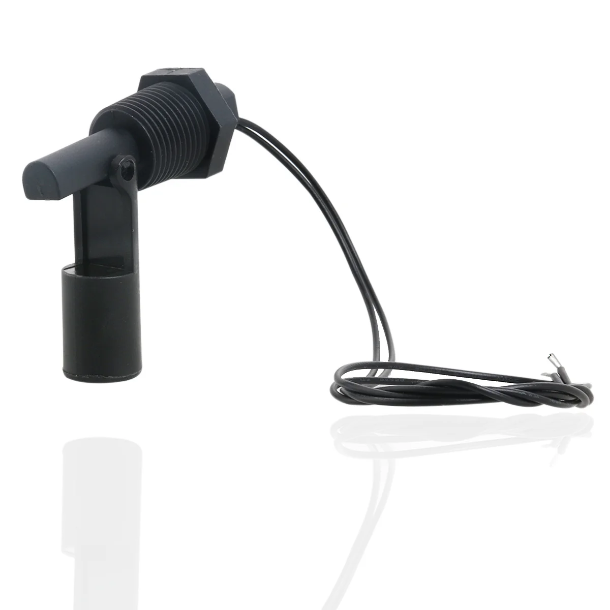 

PP Side Mount Horizontal Water Level Sensor Black Liquid Float Switch for Tank Pool Filtration Hydroponics Fish Tanks