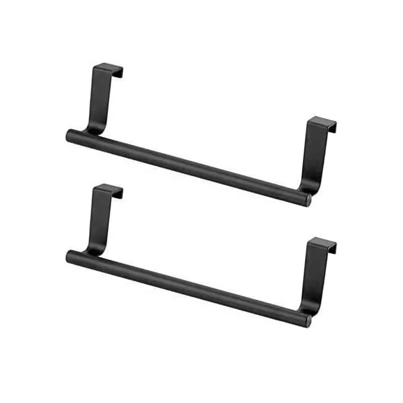 2 Pcs Bathroom Towel Robe Rack Single Layer Towel Bar Kitchen Dish Cloths Hanger Dropship