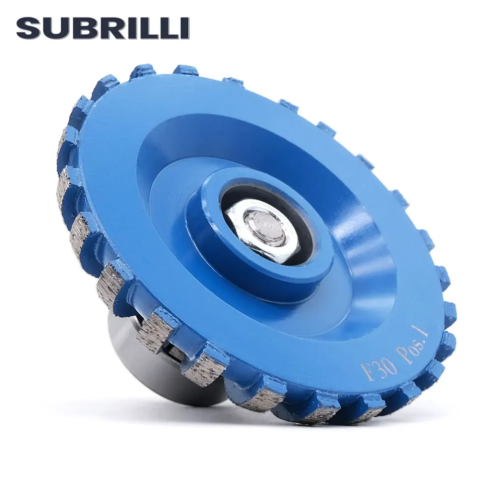 Suqili F30 Segmen Logam Pemotong Berlian Router Bit untuk Batu Marmer Beton Bentuk Tepi Lempengan Penggilingan Profiling Roda