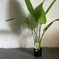 120-200cm Large Artificial Banana Tree Tropical Fake Plants Palm Leafs Monstera Green Plastic Jungle Plant for Home Office Decor