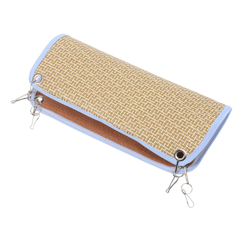 

Small Pet Hammock Cooling Mat Hanging Cage Hamster Guinea Pig Rat Breathable Straw Iron Climbing Syrian Hamster Swing Cage