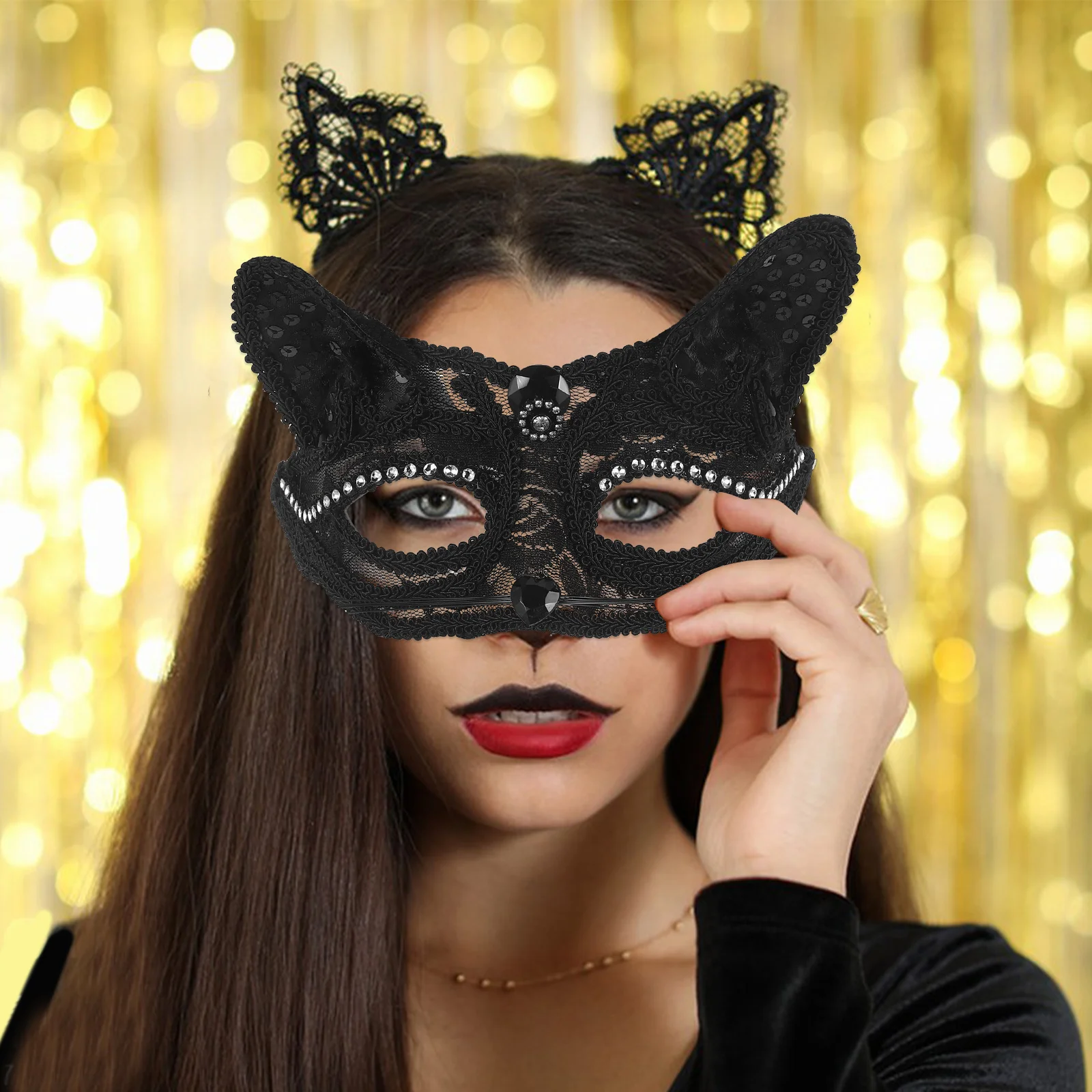 

Fox Mask Lightweight Metal Animal Face Mask For Halloween Carnival Masquerade Party Fancy Dress Ball Accessory
