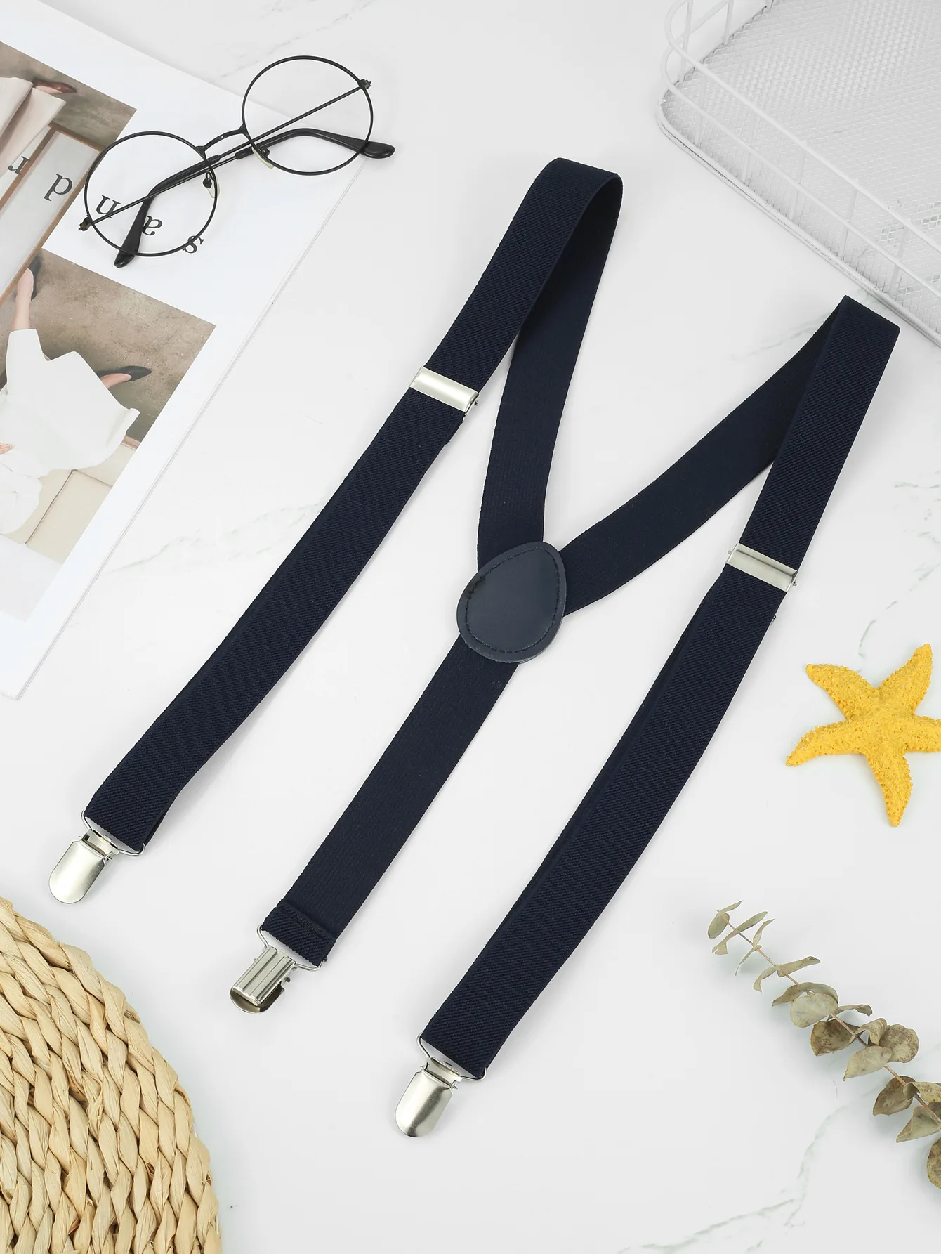 Adult 2.5cm3 Clip Fashion Solid Color Suspenders Unisex  Elastic Trousers Suspenders Shirt Wedding Party Accessories braces