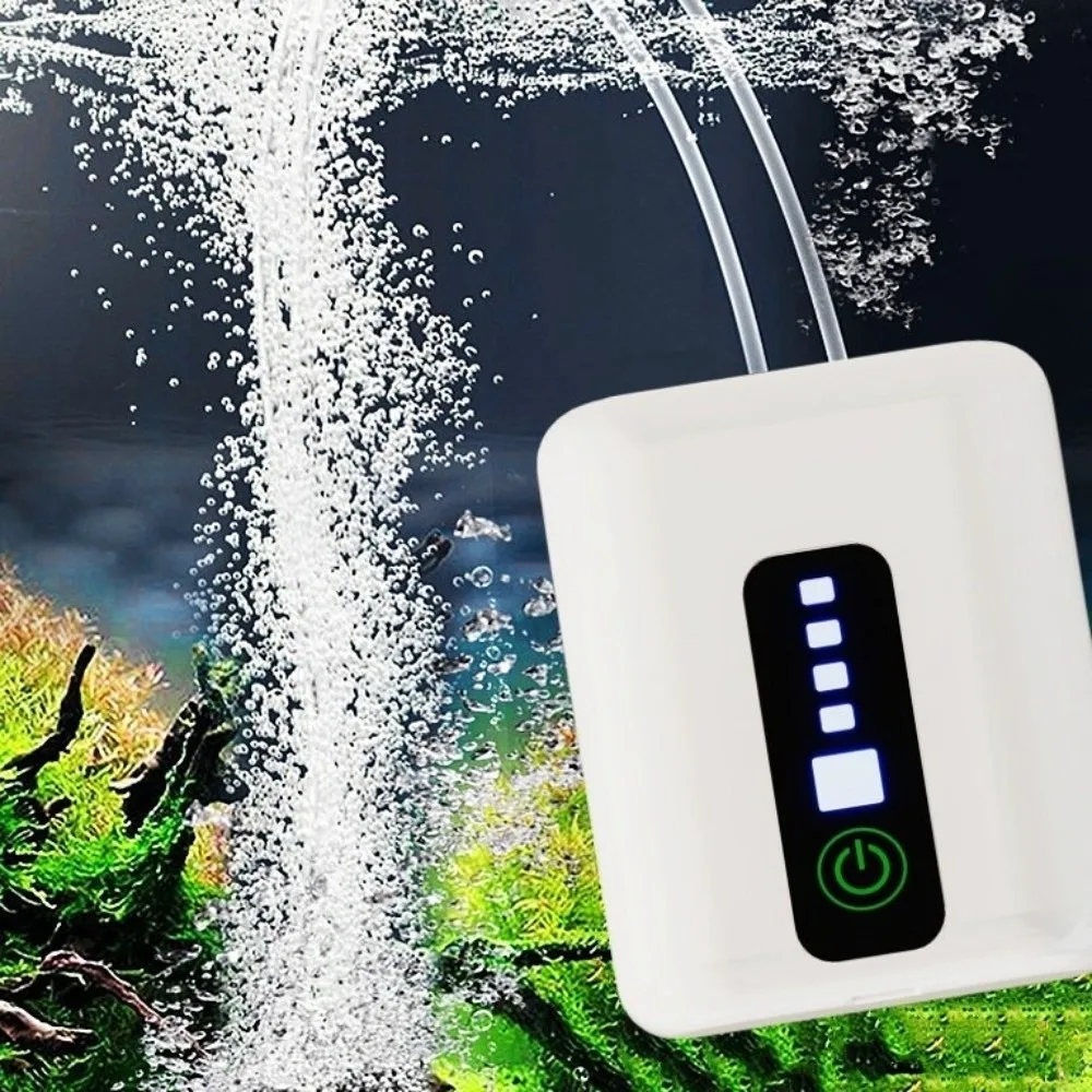 70H/40H حوض السمك مضخة أكسجين مقاوم للماء الترا صامت الصيد مضخة أكسجين ثنائي الغرض USB شحن مولد أكسجين خزان السلاحف