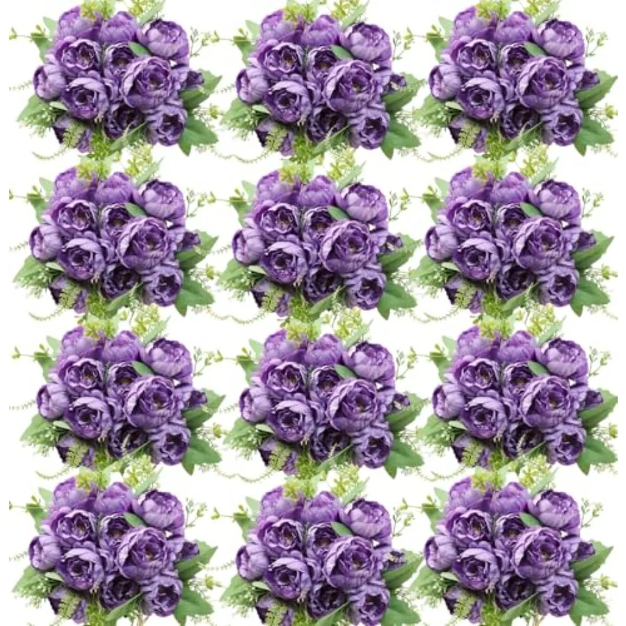 

12 шт. Искусственные пионы из шелка, букет искусственных цветов в стиле бохо, композиции из искусственных цветов для свадьбы, украшения стола, центральные элементы декора для дома