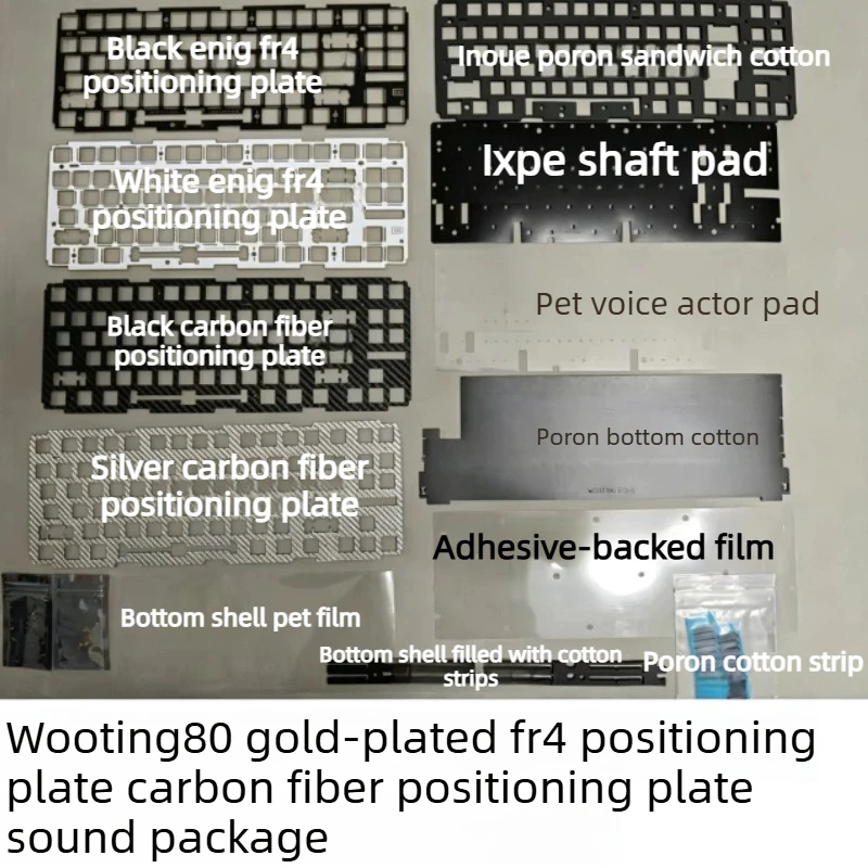 Wooting80 Sound Pack Customized PORON Material FR4/CF Keyboard Positioning Board for Mechanical Keyboard Accessories Gifts DIY