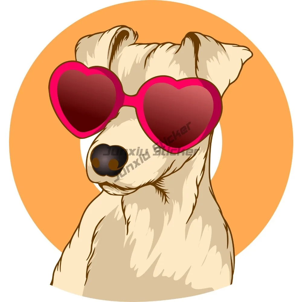 

Cute Dog Sticker Heart Sunglasses Pink Funny Puppy Cars Trucks Vans Windows Bumpers Decal