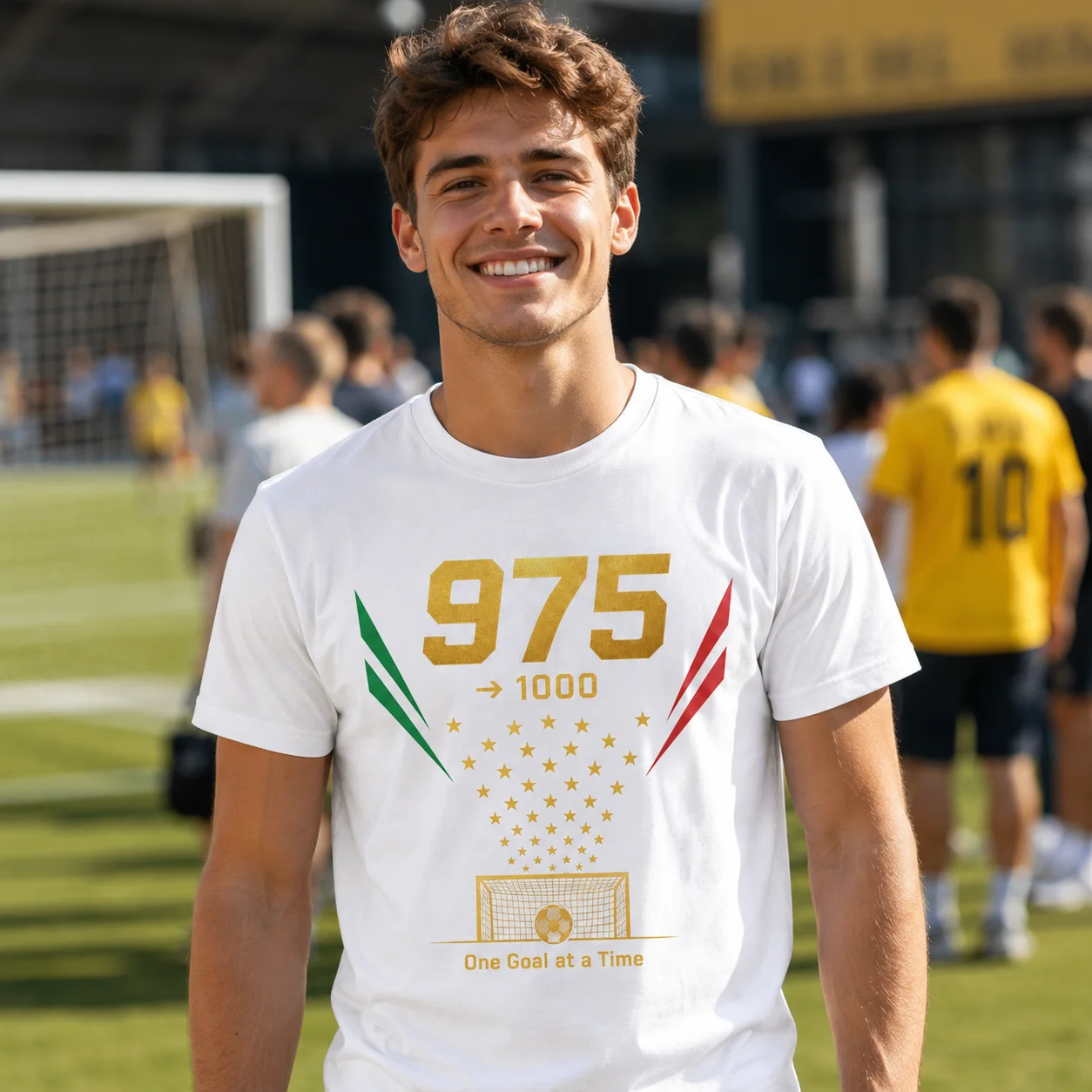 Football Fan T Shirt Vintage Goal Score Print Casual Tee For Sports Party Stadium Cheering Summer Fan
