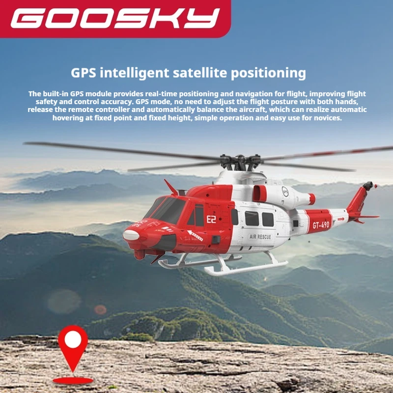 2025 Goosky E2 1:35 Gps Imaging intelligente Macchina reale Uh-1y Elicottero Baf050004 Aereo telecomandato Bnf/Rtf