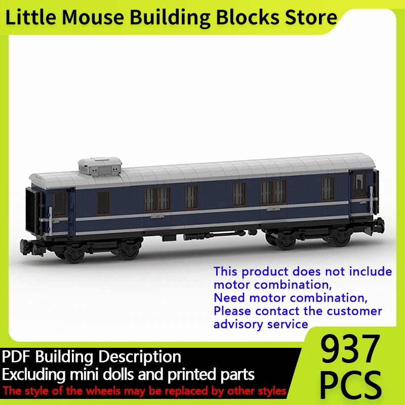 

City Car Model MOC Building Bricks Railway Baggage Coach Train Modular Technology Gifts Holiday Assemble Children Toys Suit