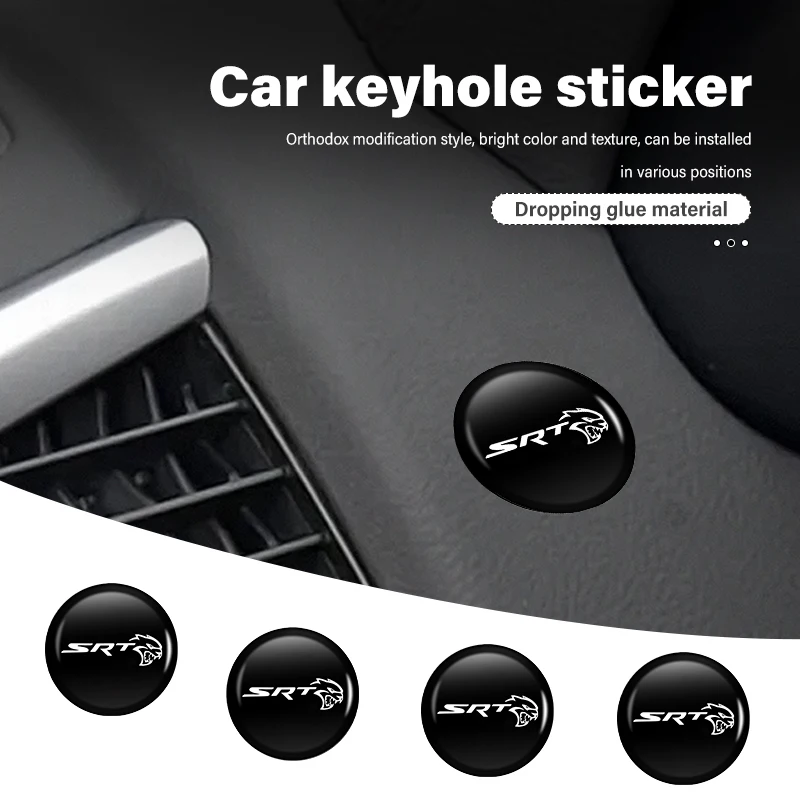 20pcs Car Door Keyhole Stickers Auto Lock Protection Decal For Dodge SRT Charger Hellcat Challenger RAM Journey Caravan