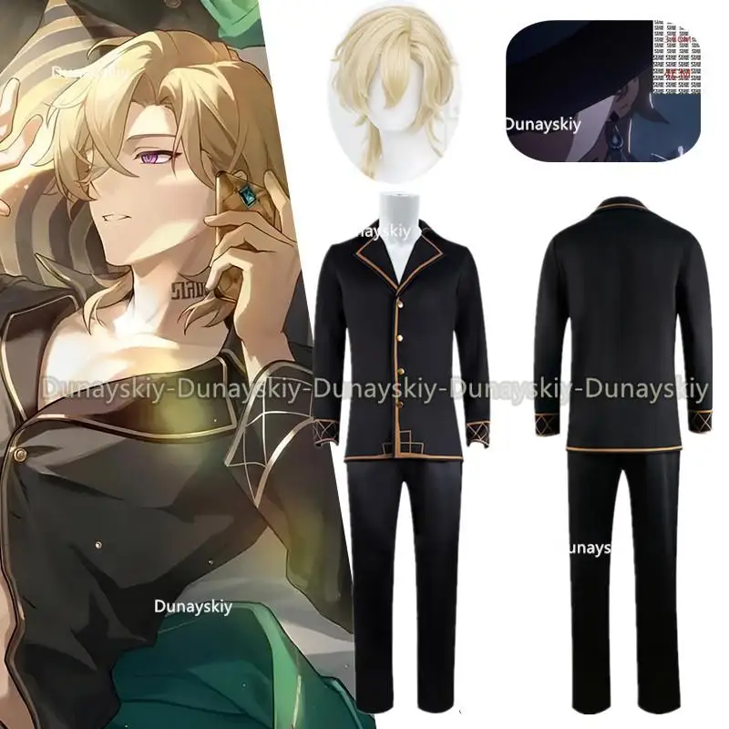 Aventurine Cosplay Game Honkai Star Rail Costume Party Suit Pajamas Earrings Lenses Halloween Carnival Uniform Anime Clothing