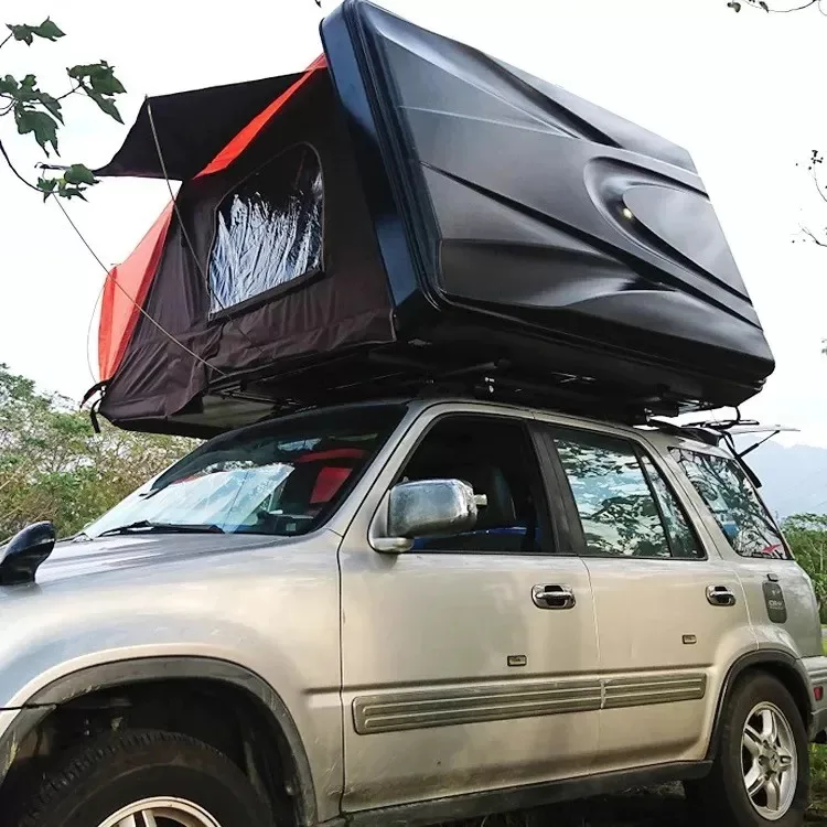 2025 New Custom Outdoor Waterproof Hardtop Rooftop Tent Aluminum Alloy Shell Canvas 4 Person Four-season Roof Top Tent For Car