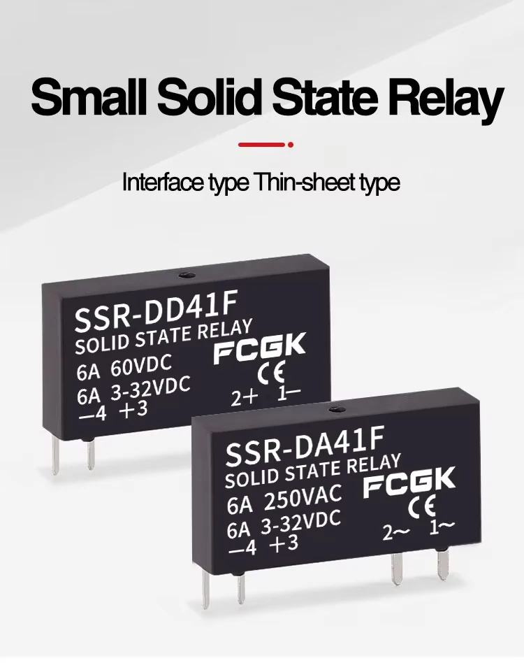 Schlankes Relais SSR-41FDA SSR-41FDD Halbleiterrelais 6a DIN-Schienenrelais DC-Steuerung AC DC-Steuerung DC – Detail 1