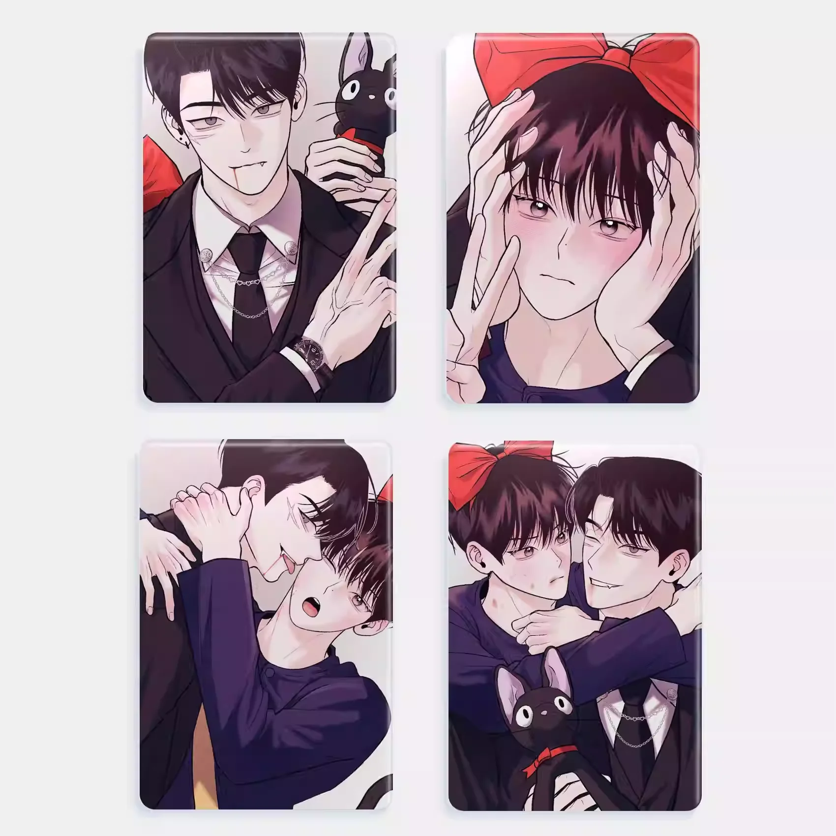 4 pieces/set Monday's Savior acrylic card korea manhwa Halloween Dressing High definition and high-quality acrylic sandwich card