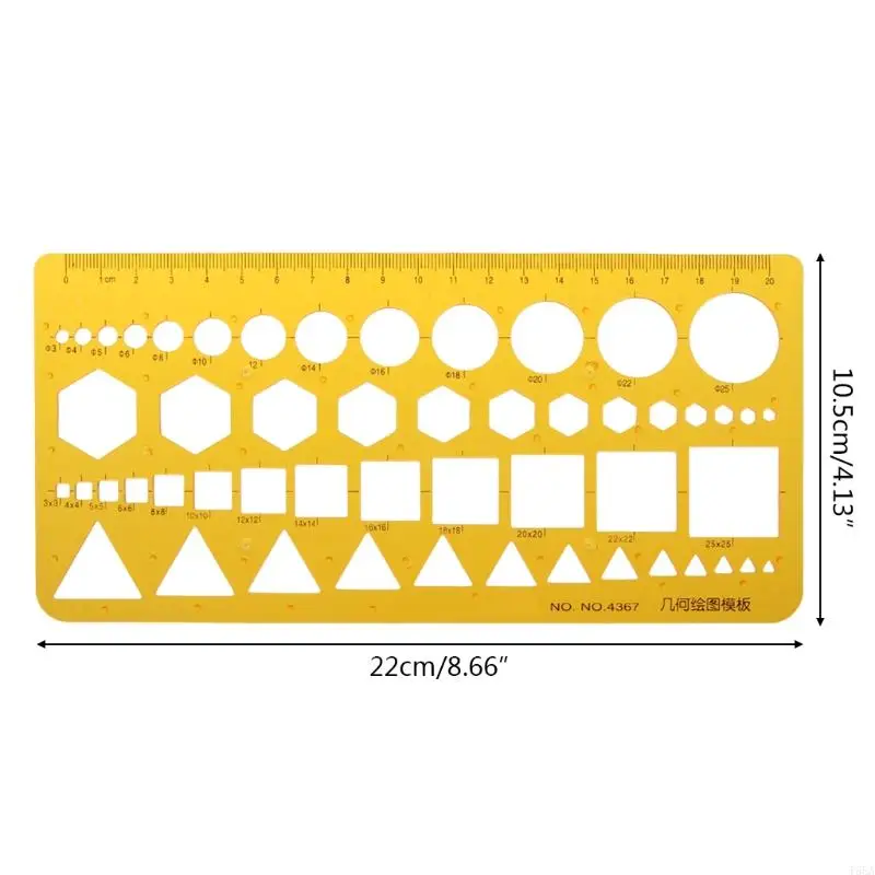 T5EA K 수지 원은 삼각형 기하학적 템플릿 통치자 스텐실 측정 용 사각형
