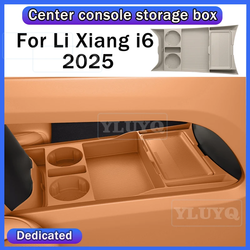 

For Lixiang I6 center console lower storage box LI Auto car silicone storage container anti-slip mat Leading Ideal car interior