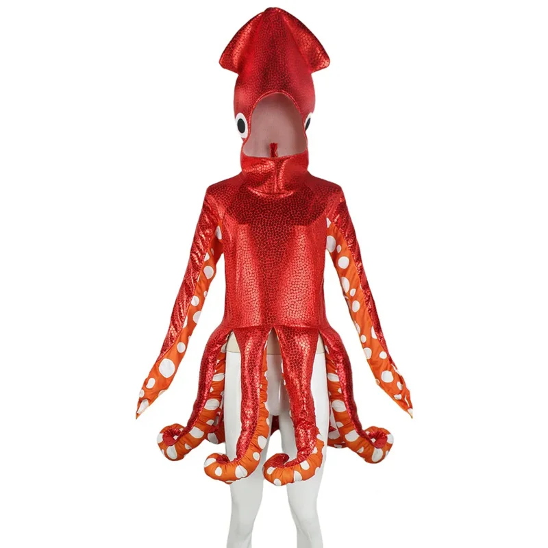 

Halloween squid cos costume marine creature cute squid one-piece party funny costume squid cos costume