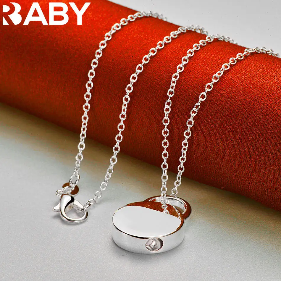 URBABY 40-75 سنتيمتر 925 فضة قفل دائري قلادة قلادة للنساء سحر الاتجاه هدايا عيد ميلاد موضة حفلة غرامة مجوهرات #2