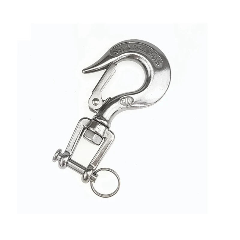 Opening Lifting Cargo Hook Thick Body Anti-off  360 Degree Rotation Load 150/350/650/1000/1500kg 304 Stainless Steel