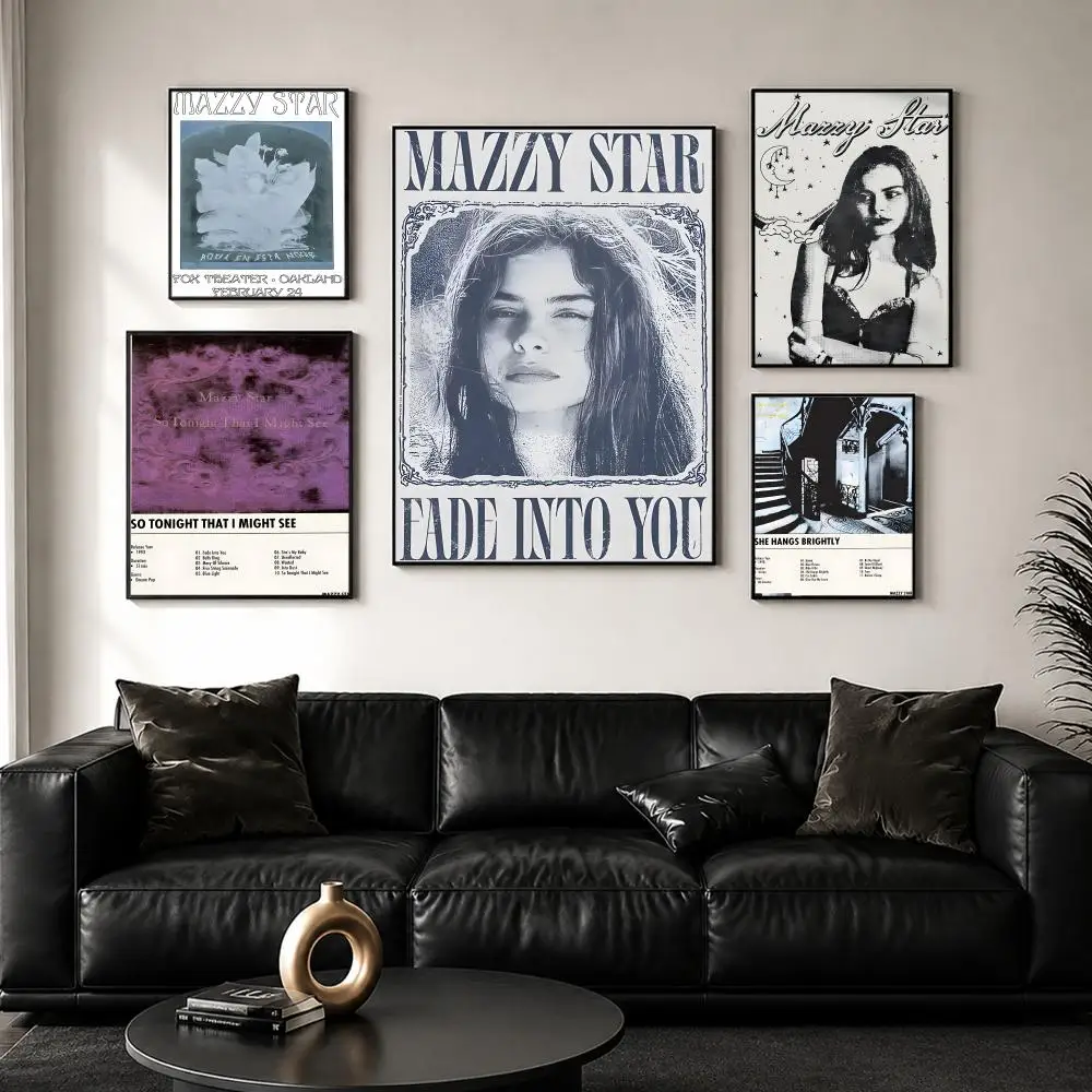 Rock Band M-Mazzy Star Painting Calligraphy Wall Art Canvas Poster Premium Home Decor Print For Living Room Bedroom