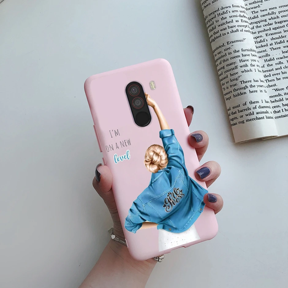 For xiaomi Pocophone F1 Case for xiaomi Poco F1 Case Silicone Soft TPU Phone Cases for PocoF1 Back Cover Heart Butterfly Bumper