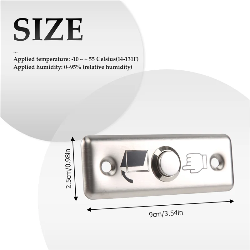 【B89E】Steel Door Exit Release Push Button Home Switch Part Of Access Control M1L3