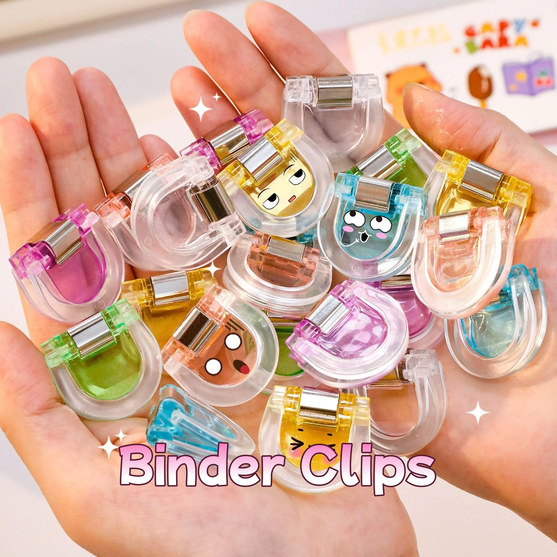 Multifunctional Page Holder Clip Multicolor Paper Clips Set Mini Transparent for Memo File Index Magazine Household