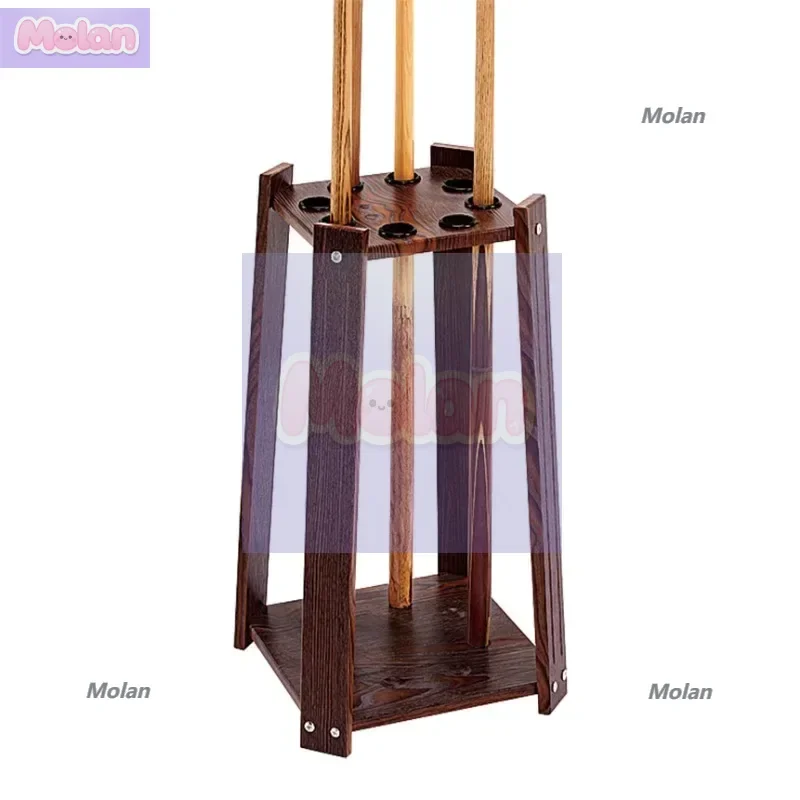 

Solid wood billiard club holder Square 8-hole floor-to-ceiling pole holder Billiards club pole holder Pine