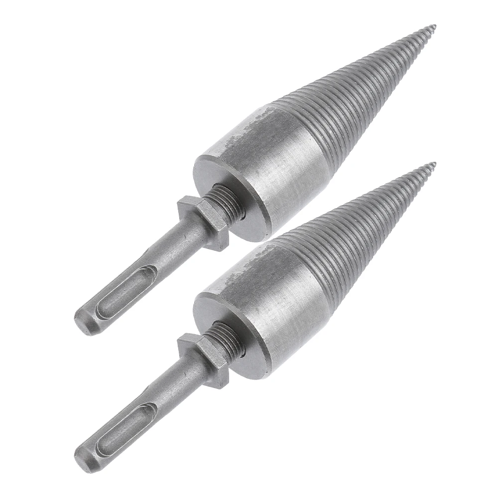 

2pcs Firewood DrillBits Splitter WoodMetal HighSpeedSteel Tools LongService Life GroovedAntiSlip Design Efficient