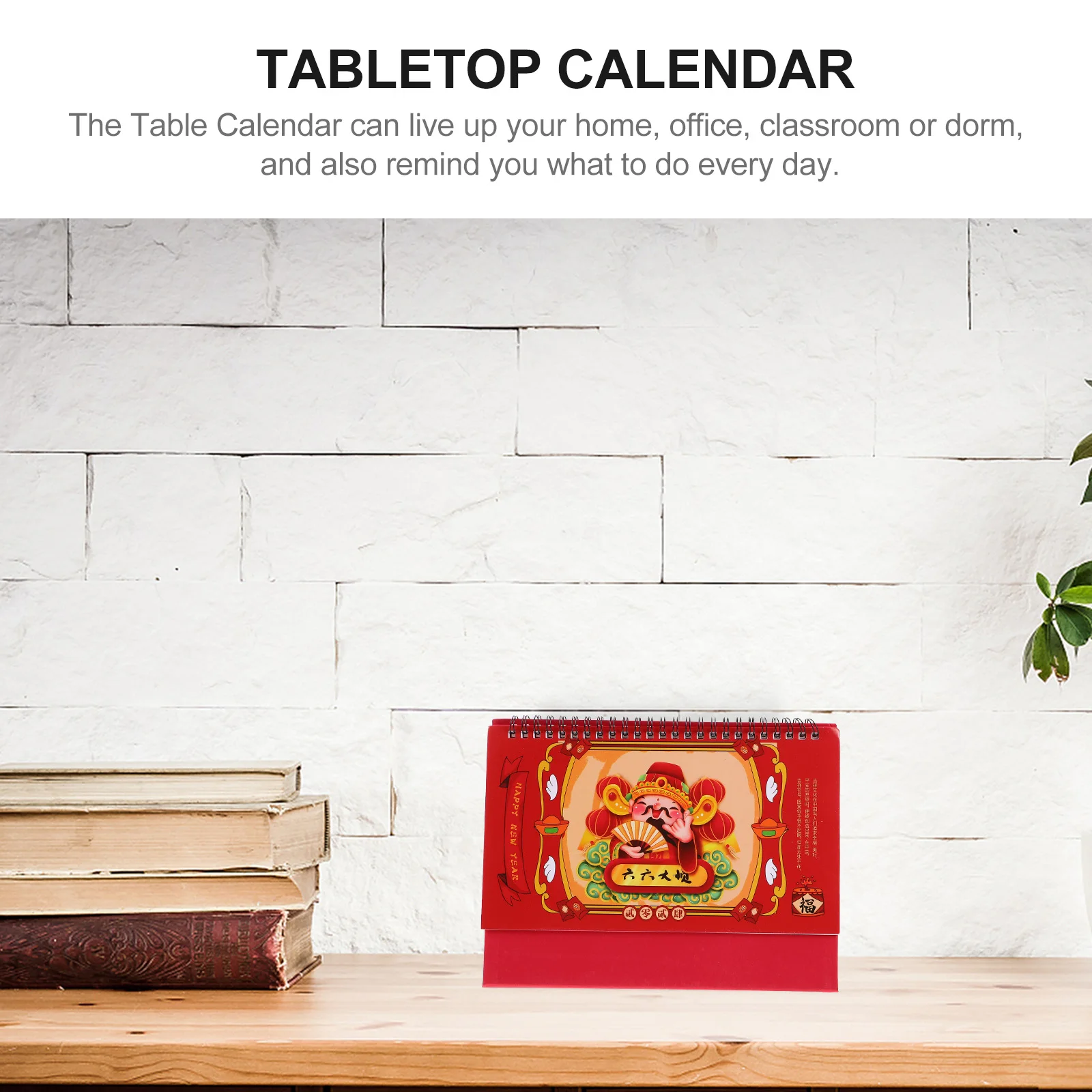 

2024 Dragon Year Desktop Calendar 17cmx23.5cm Monthly Planner Office Supplies Flip Page Stable Coil Home Desk nament Practical