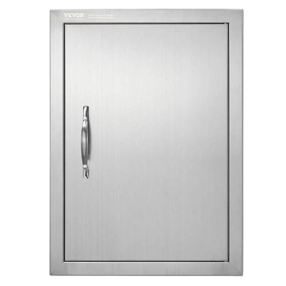 

for bbq Outdoor Access Door 16Wx22H Inch Single Stainless Steel Flush Mount Wall Door with Handle for bbq Island Grilling