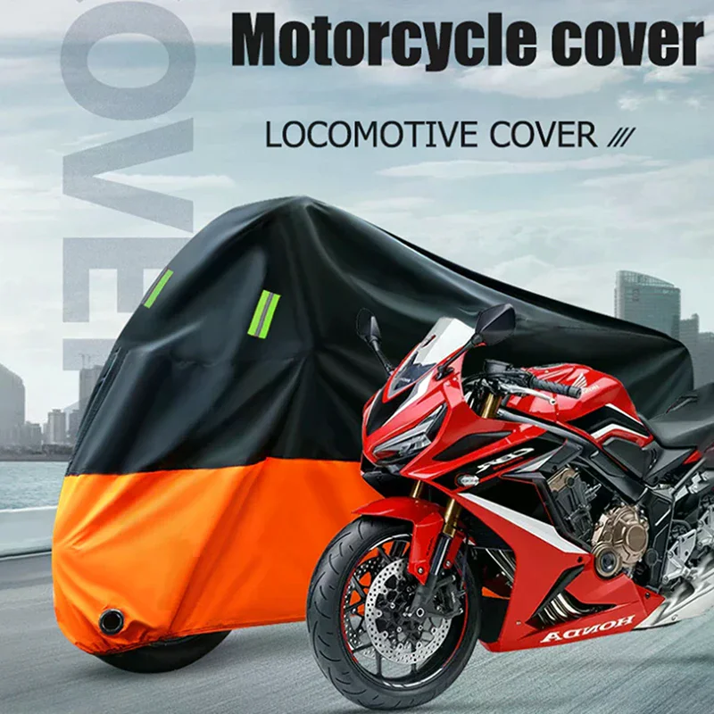 Universal COD Waterproof Motorcycle Cover 4 Layers Thickened Rainproof Sunproof With Lock Holes Outdoor Protection Motor Cover