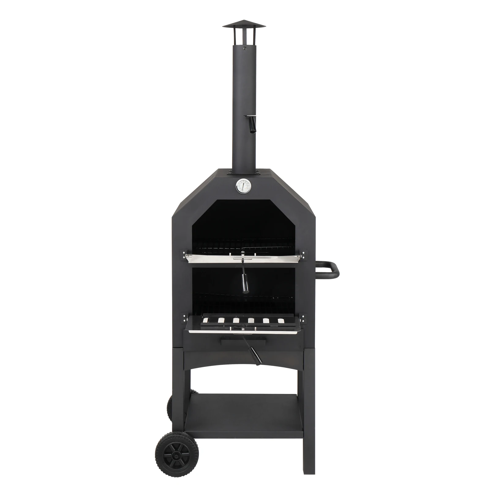 Outdoor houtgestookte pizzaoven met pizzasteen, pizzaschil, grillrek, voor achtertuin en kamperen