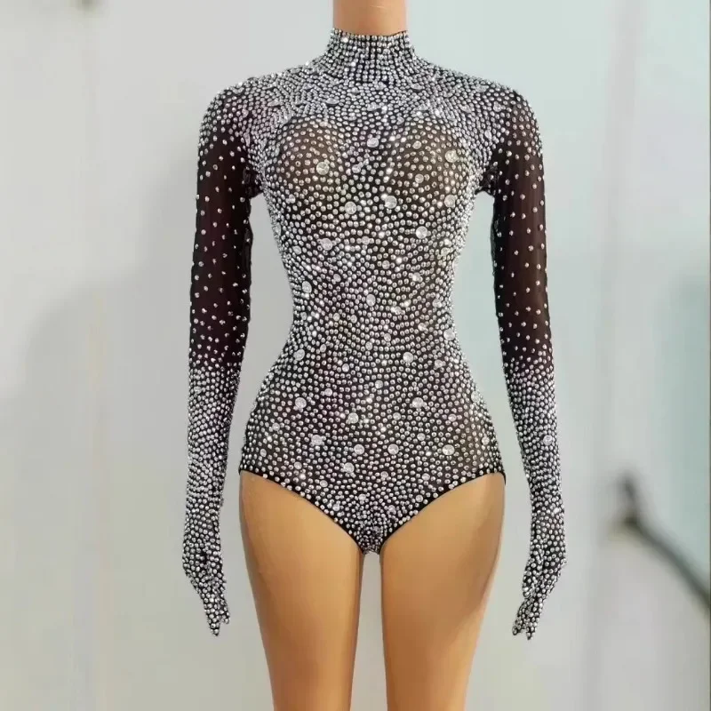 Rayla Full Glove Bodysuit Luxury Show Birthday party stage outfit