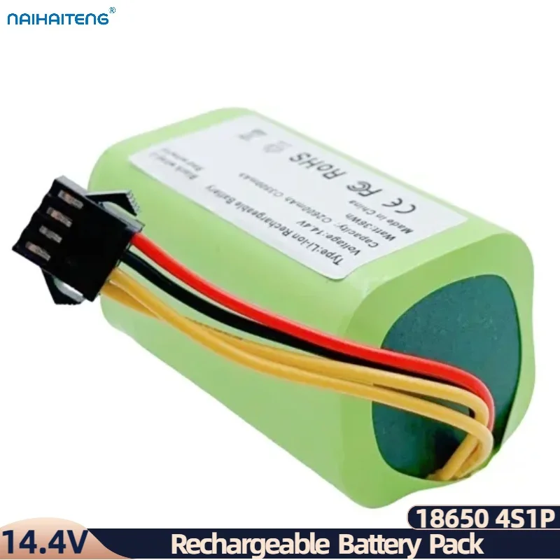 14.4V 14.8V 2600/3500mAh 18650 Rechargeable Li-ion Battery Pack For Vacuum Cleaner Haier M320C J3C5L T320S T350G QT35B Fmart Q1