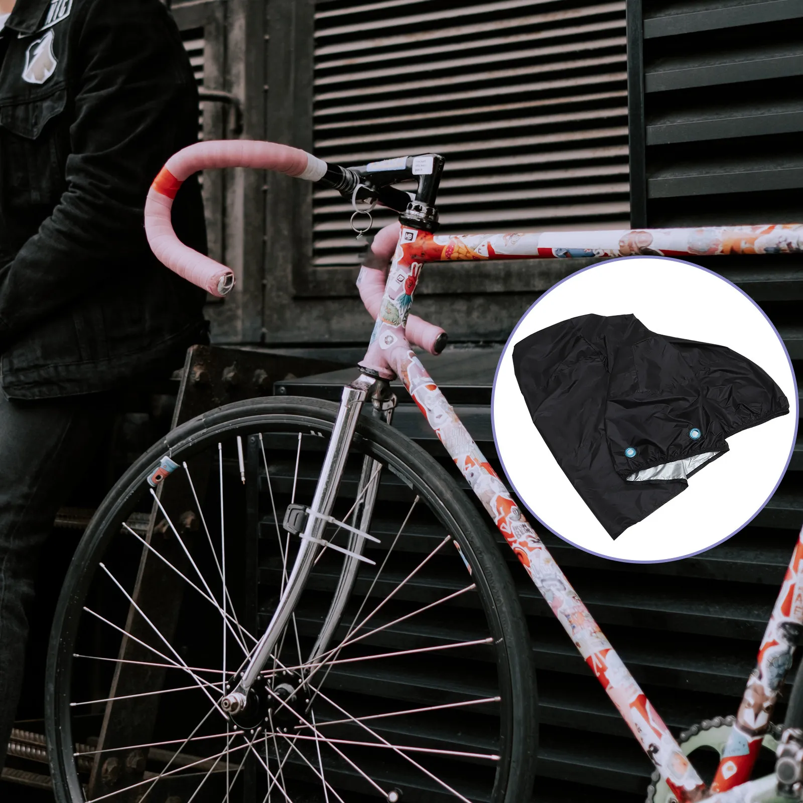 

Чехол для велосипеда, 1 шт., водонепроницаемый, для улицы, защита от дождя, солнца, УФ-излучения, пыли, ветра, черный, XL, 200x70x110 см, прочный, портативный