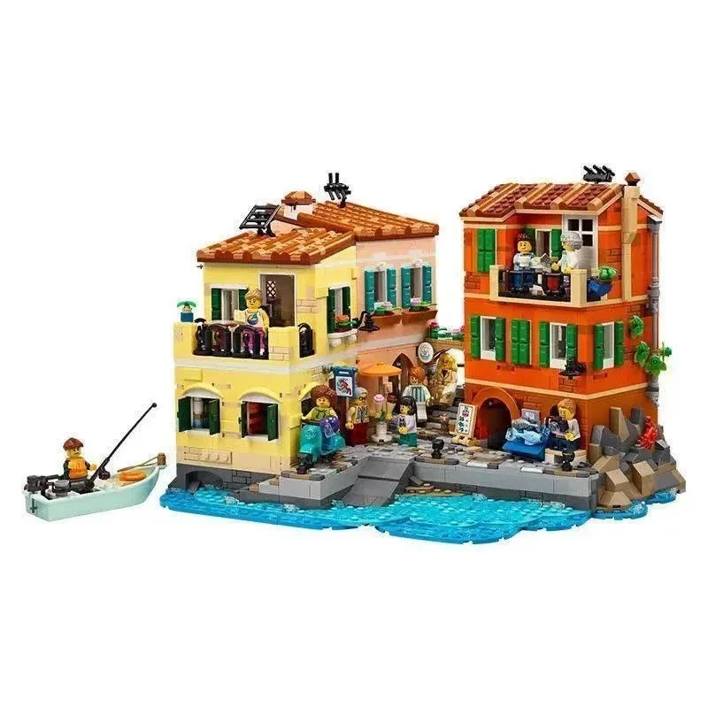 

Creative Street Scene Italian Riviera Model Boy and Girl Assemble Building Blocks Toy Christmas Birthday Gift 3251pcs