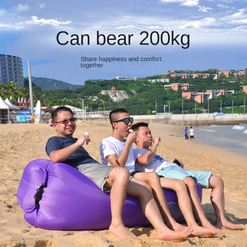 Outdoor Lazy Man Inflatable Sofa Air Mattress Single Recliner Portable Camping Lunch Break Music Festival Sofa