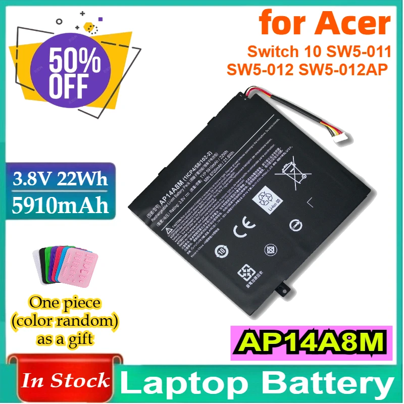 

AP14A8M 3.8V 5910mAh Laptop Battery for Acer Switch10 SW5-011 SW5-012 AP14A4M
