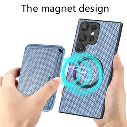 Magnetic Detachable Card Wallet Case for Samsung Galaxy S26 Edge S25 Plus S24 S23 Ultra S22 S21 S20 FE Leather Back Cover