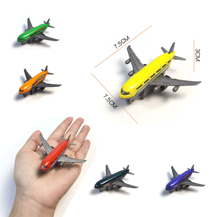 Metal Flight Model Toy For Kids Simulation Mini Alloy Aircraft Toys Cartoon Pullback Small Airliner Model Boy Baby Birthday Gift