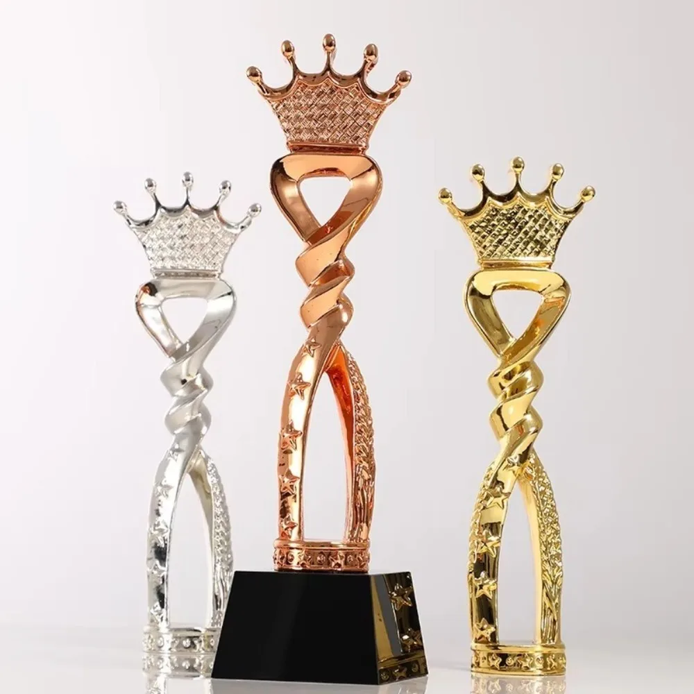 Resin Resin Award Trophy Crown Singing Dancing Competition Small Prize Cup Craft Souvenirs Gold Silver Bronze