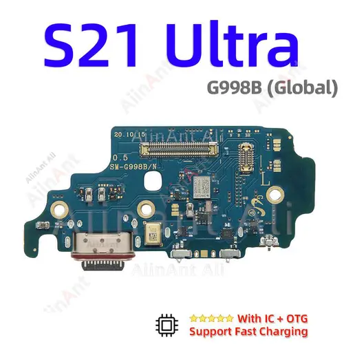 AiinAnt Dock USB Charger Board Connector Charging Port Flex Cable For Samsung Galaxy S21 Ultra Plus FE S21+ G998B G996U G991B - Image 17
